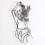 Wallity Coffee Girl Line Art- APT744 L Escultura de Pared